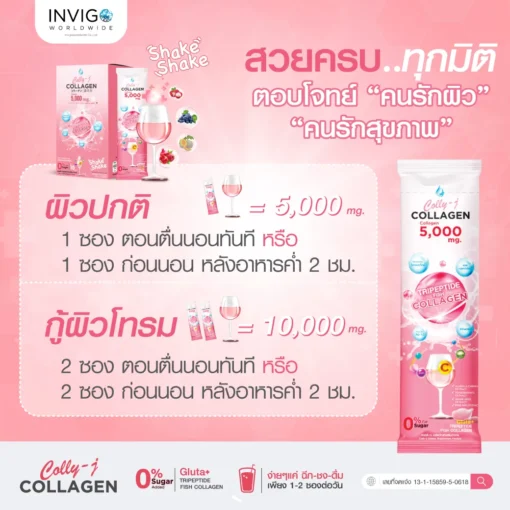 Colly J Collagen คลอลี่เจ คอลลาเจน ดูแลผิว กระดูก ผม เล็บ